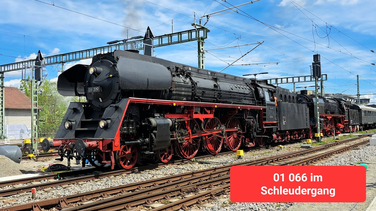 Friedrichshafen🚂01 auf Schleudergang, Sonderzug a. Ulm m. 01 066, 01 519 & V100, Bahnnostalgie Teil2