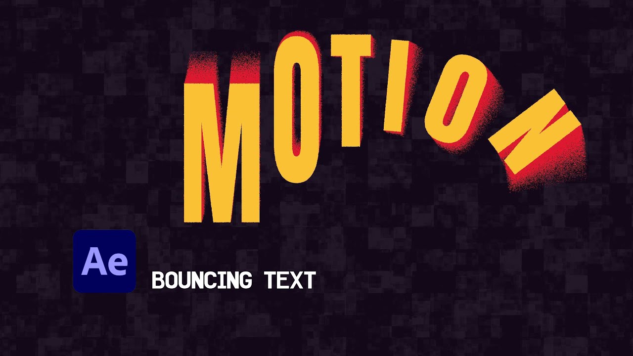 Bouncing Text Animation in After Effects | Practice