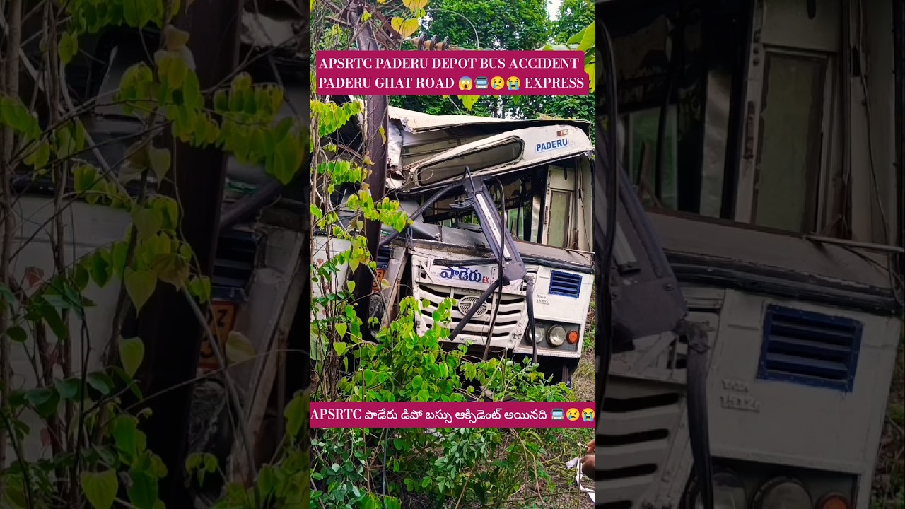 APSRTC PADERU DEPOT BUS ACCIDENT ON PADERU GHAT 🚍😢😭 #shorts #accidentnews