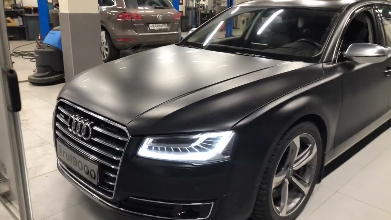 Audi A8D4 Установка адаптивного круиз контроля, ночного видения, подогрева лобового стекла.