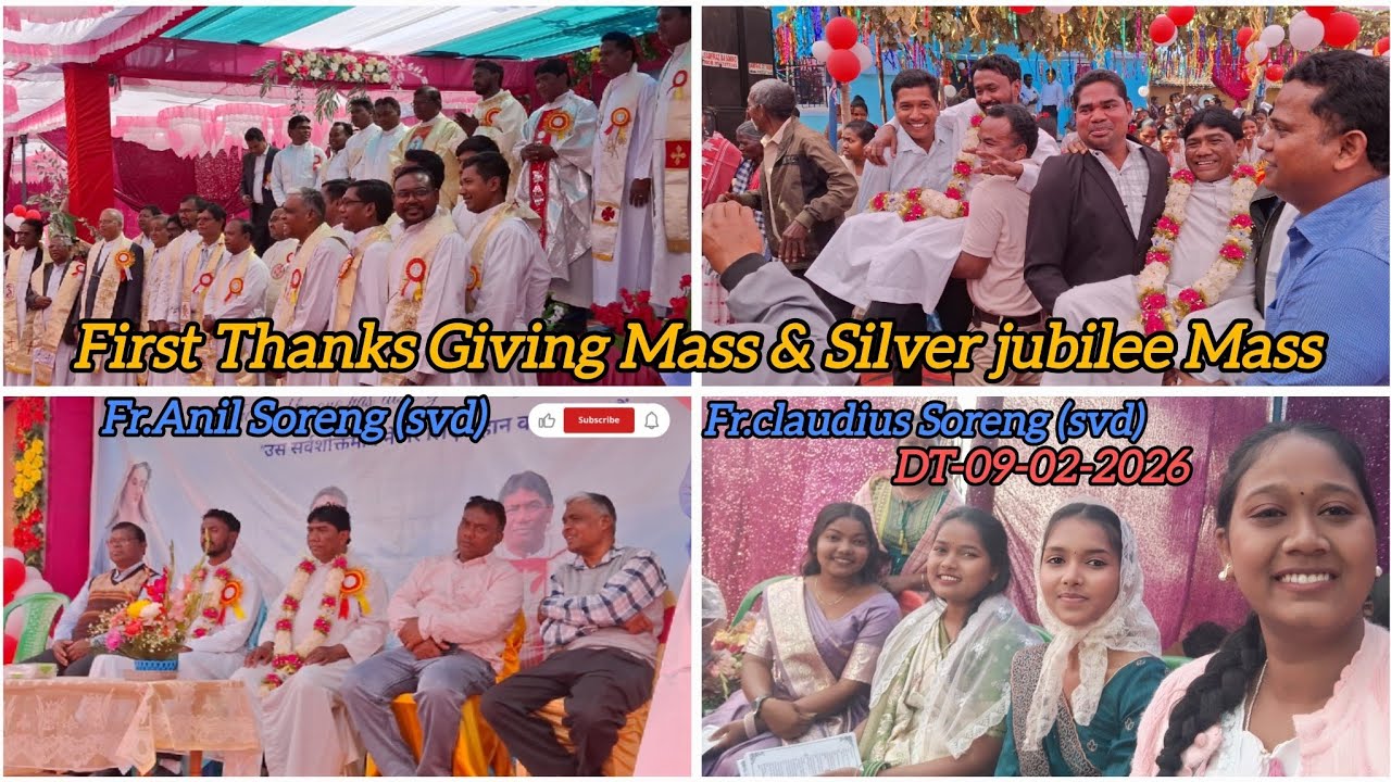 First Thanks Giving Mass & Silver jubilee Mass 🫶✨️🌷Fr.Anil Soreng(svd)🥰Fr.Claudius Soreng(svd)#vlog