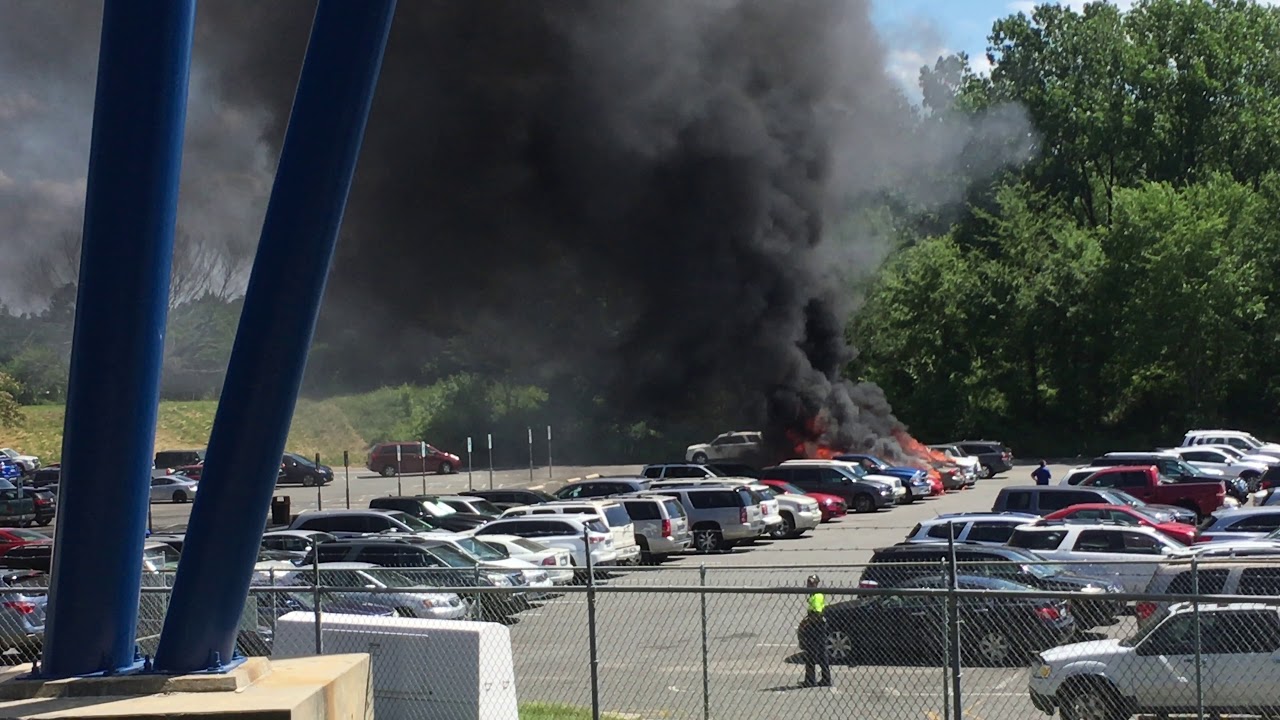 Fire at Carowinds! | June 22, 2018 | Raw Video