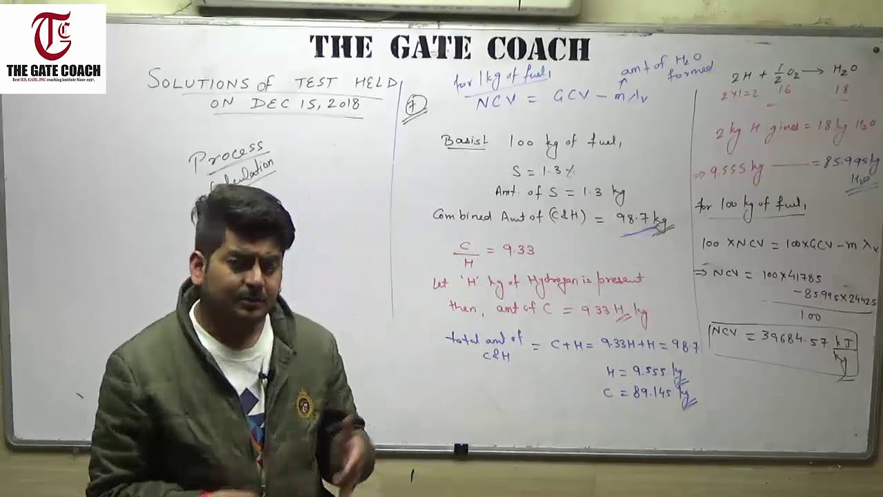 Detailed Video Solution of Process Calculations Questions