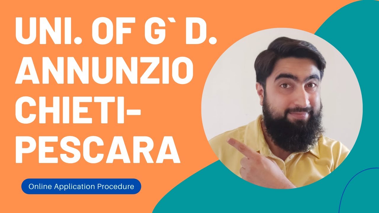 How to fill application form for a scholarship at Uni. of Chieti, Italy? || English