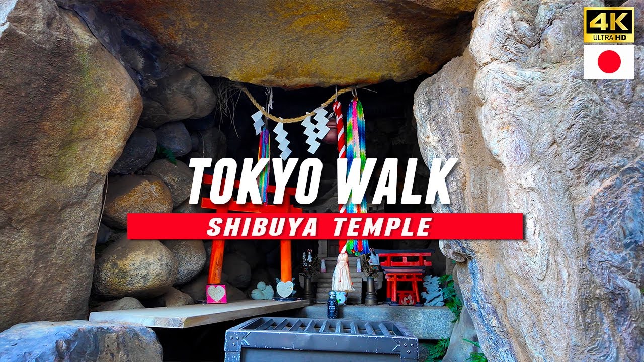 Japan travel / Shibuya Temple Walk at Seirinji the oldest temple in Shibuya , Tokyo / 4K UHD