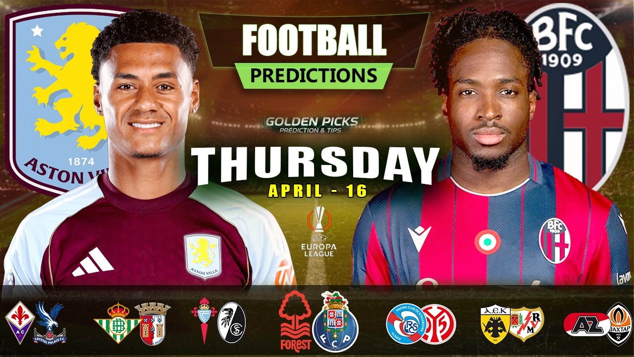 FOOTBALL PREDICTIONS TODAY 16 APRIL | UEFA EUROPA LEAGUE & CONFERENCE  LEAGUE | BETTING TIPS