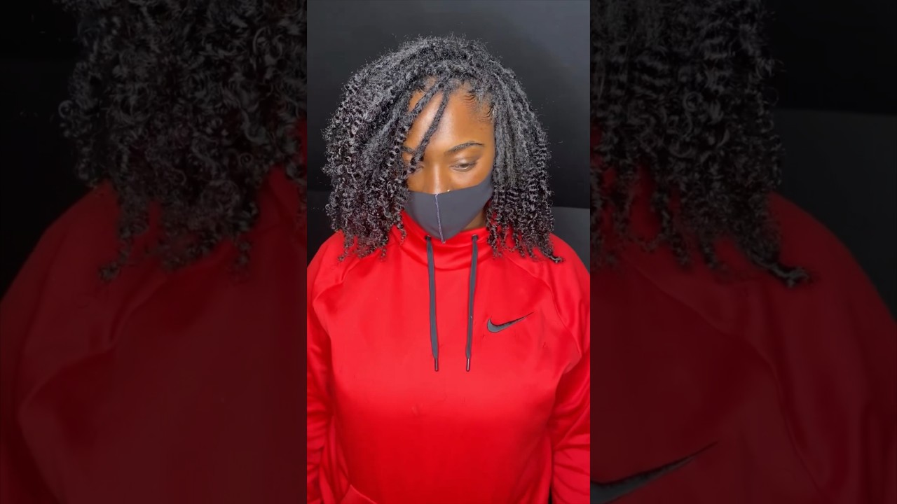 Loc Extensions on Relaxed Hair #permanentlocextensions #locextensions