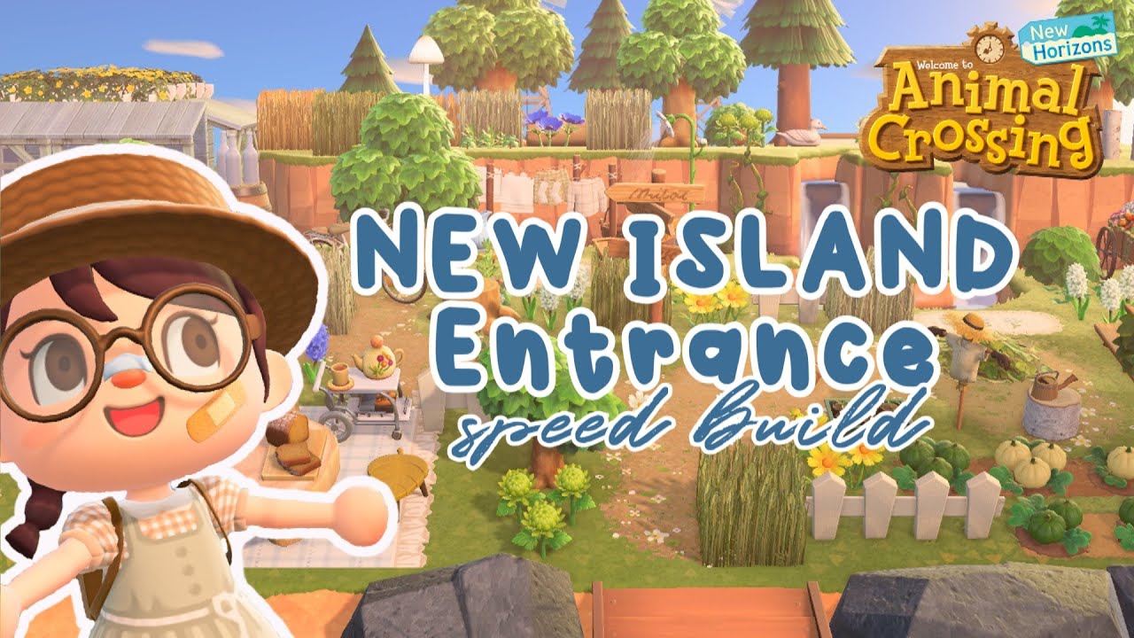 NEW Sleepy Spring Island Entrance Speed Build | Animal Crossing New Horizons