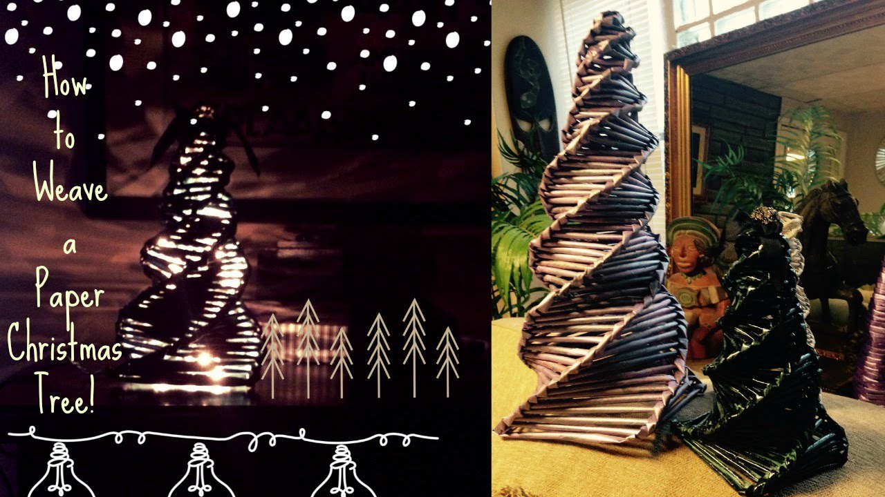 Paper Christmas Tree Tutorial (recycling newspaper)