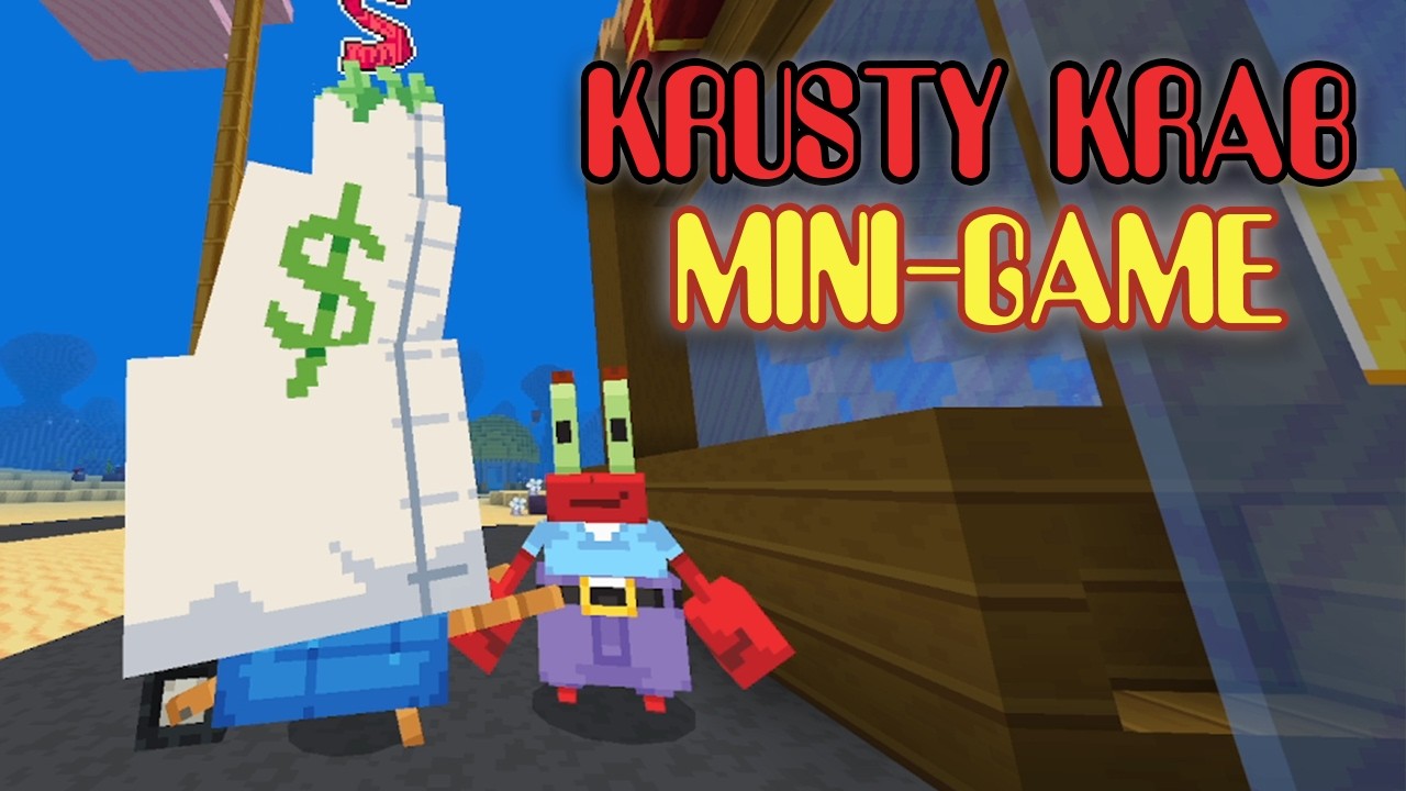 Minecraft | SPONGEBOB ADVENTURE | ANCHOVIES! Krusty Krab Mini Game