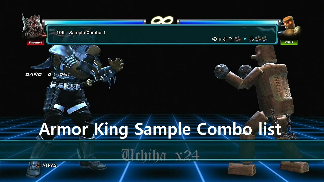 L7 Armor King Sample Combo list - Tekken TAG 2 ( Uchiha x24 ) Gameplay PS3