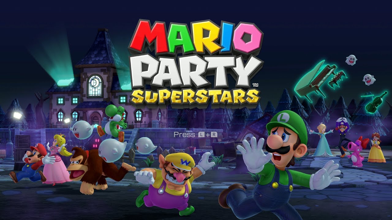 Mario Party Superstars Woody Woods Mario vs Luigi vs Peach vs Daisy