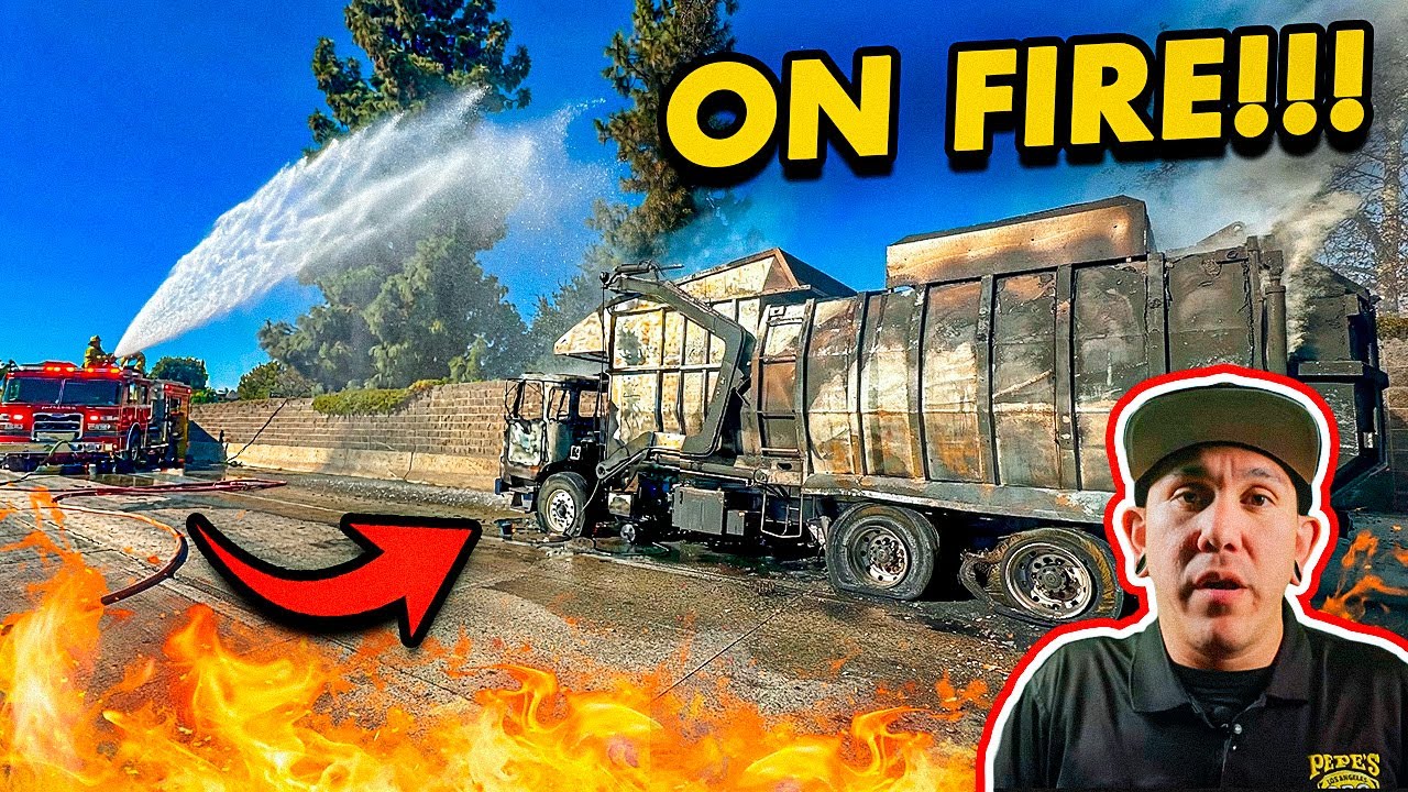 INSANE HIGHWAY DISASTERS Trash Truck Fire Tow and Semi Rollover