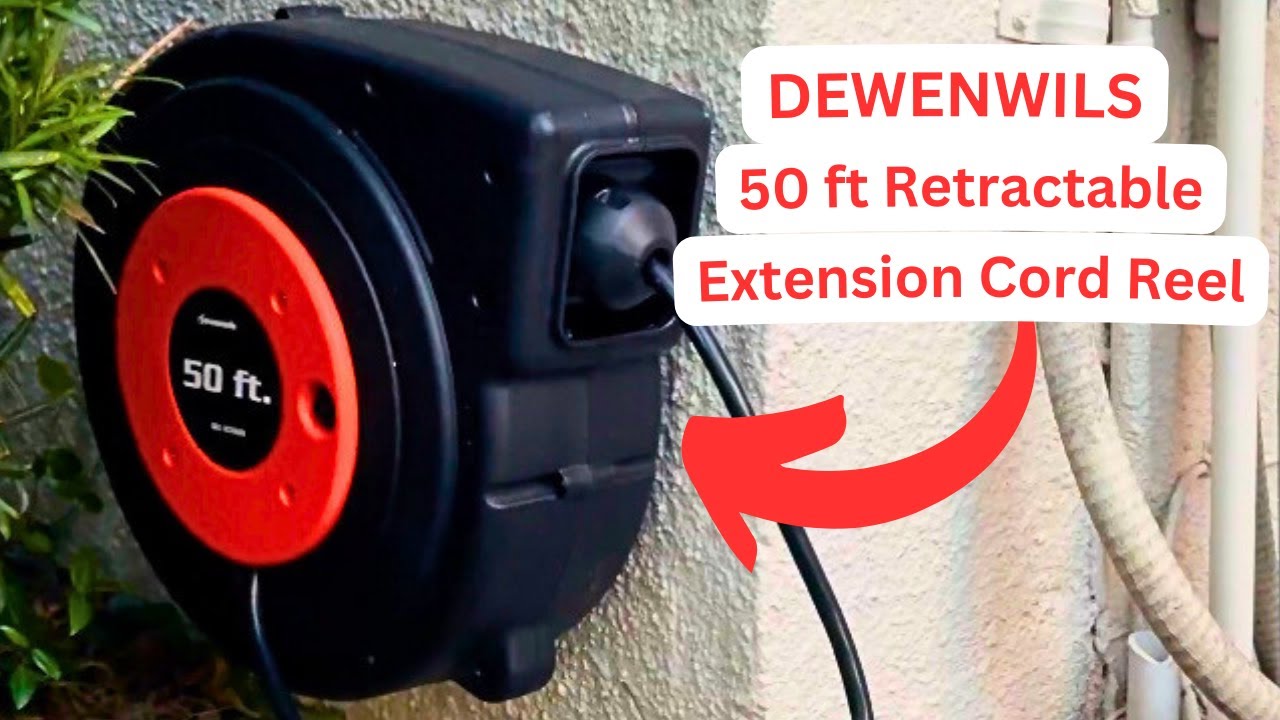 Review and Installation of 50ft Retractable Extension Cord Reel from Dewenwils