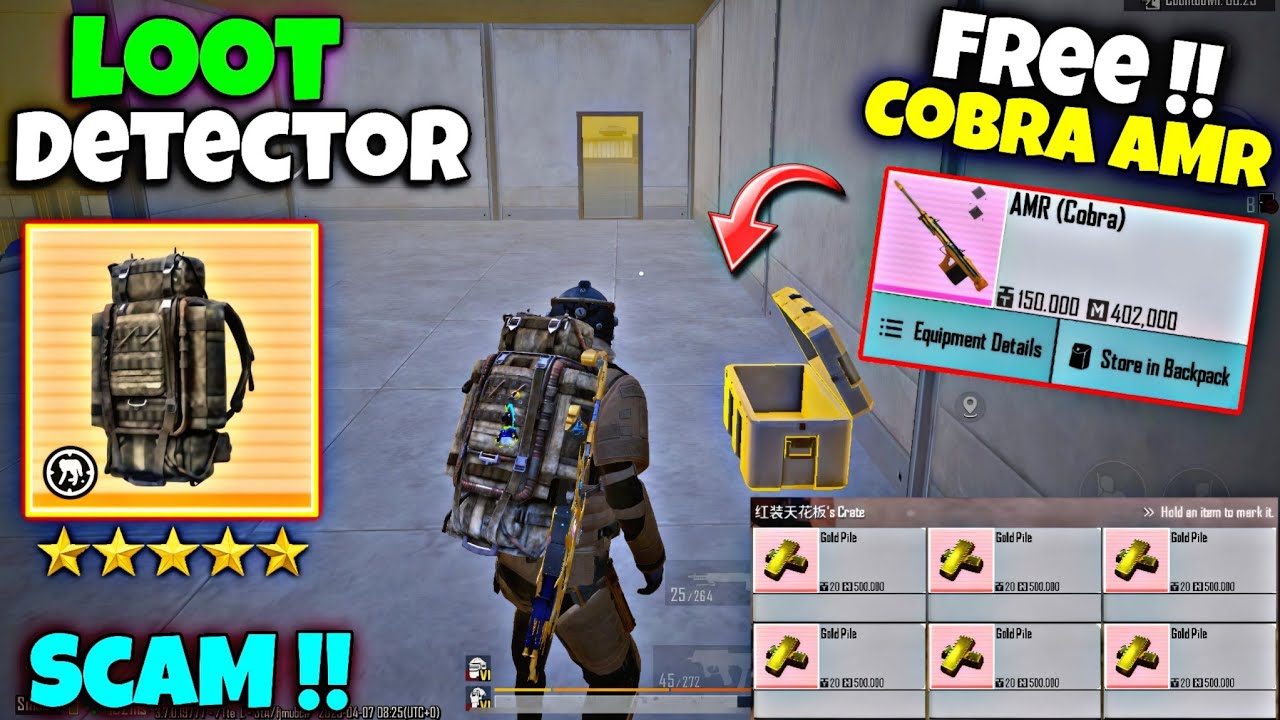 Loot Detector Backpack help me get Best Loot 🤑| PUBG METRO ROYALE