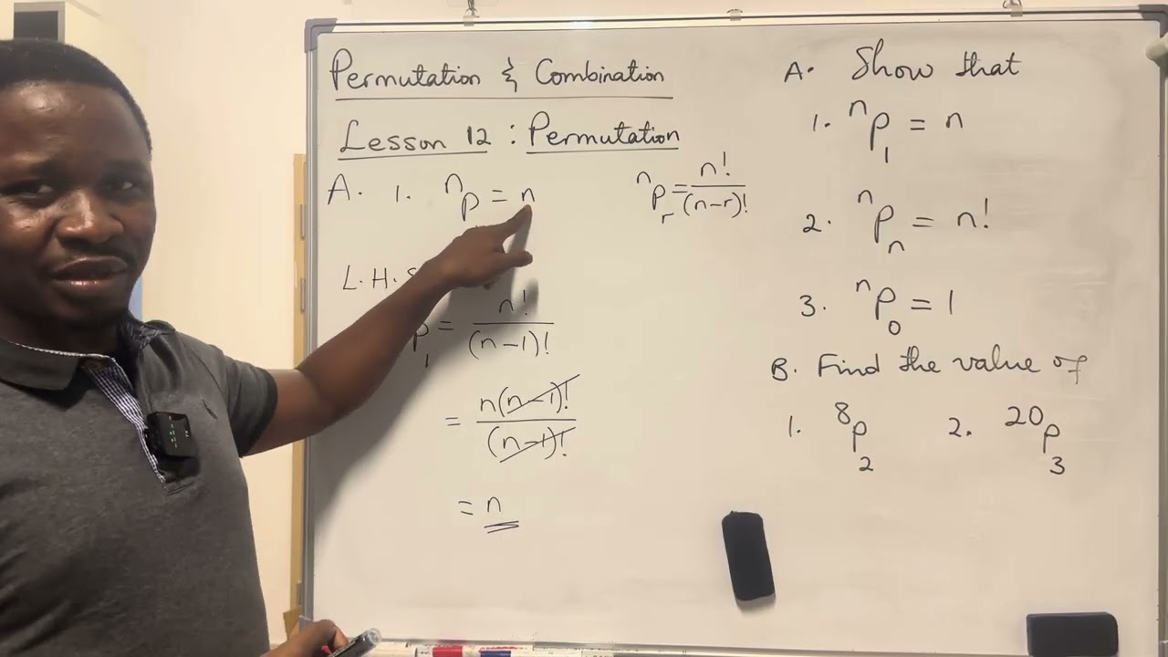 Permutations and Combinations : Lesson 12 