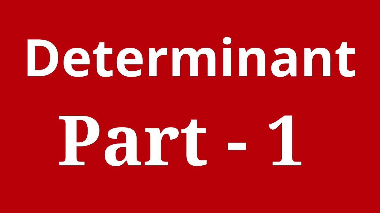 Determinant of order 2x2 || Basic Mathematics ( BCS - 012) || IGNOU BCA 1st Semester