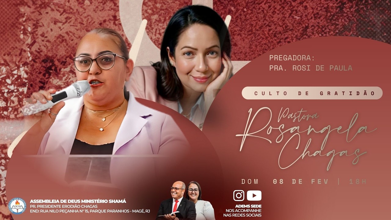 Culto de Gratidão Pra. Rosangela Chagas  - 08/02/2026