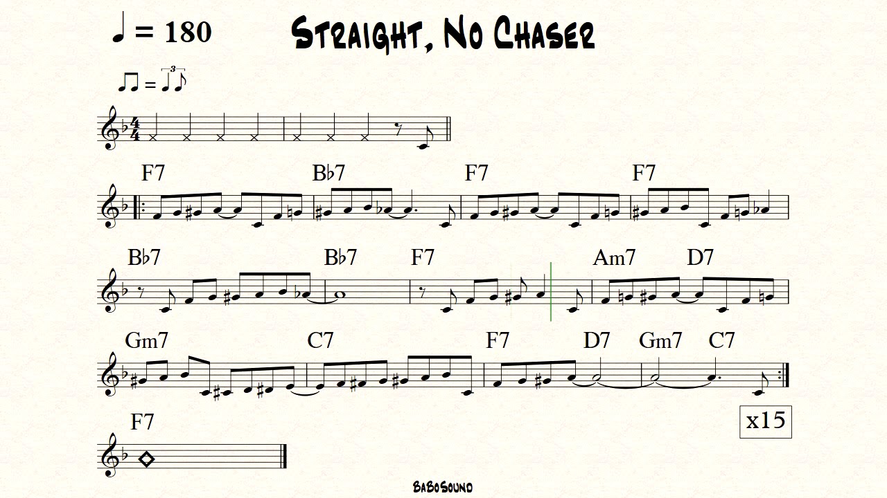 Straight, No Chaser Melody With Metronome