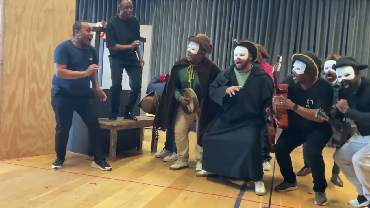 Barber of Seville rehearsals, Capetown. Count Almaviva - Innocent Masuku