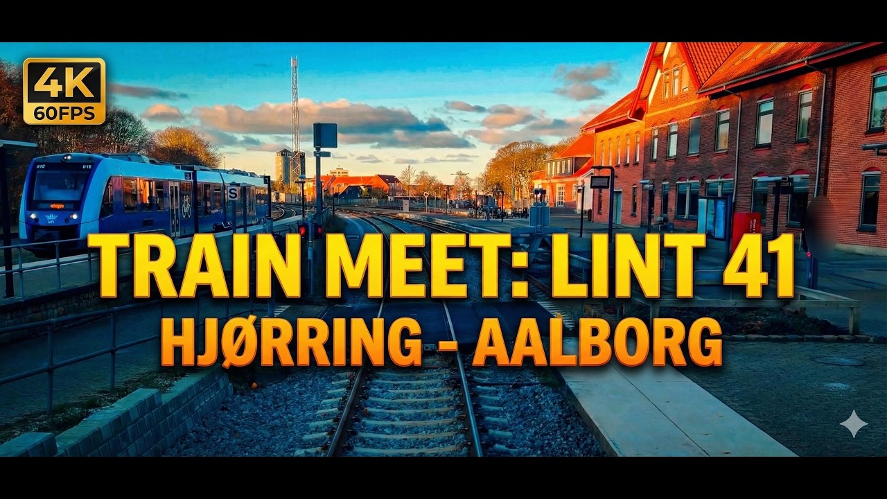 Low Winter Sun | 4K 60FPS Cab View: Hjørring ↔ Aalborg (Round Trip) | LINT 41