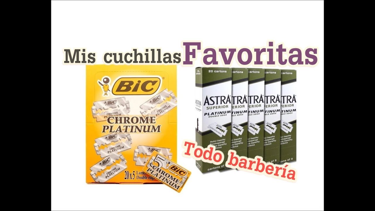 Astra y Bic mis cuchillas de afeitar y acabados/ Barbería Productos