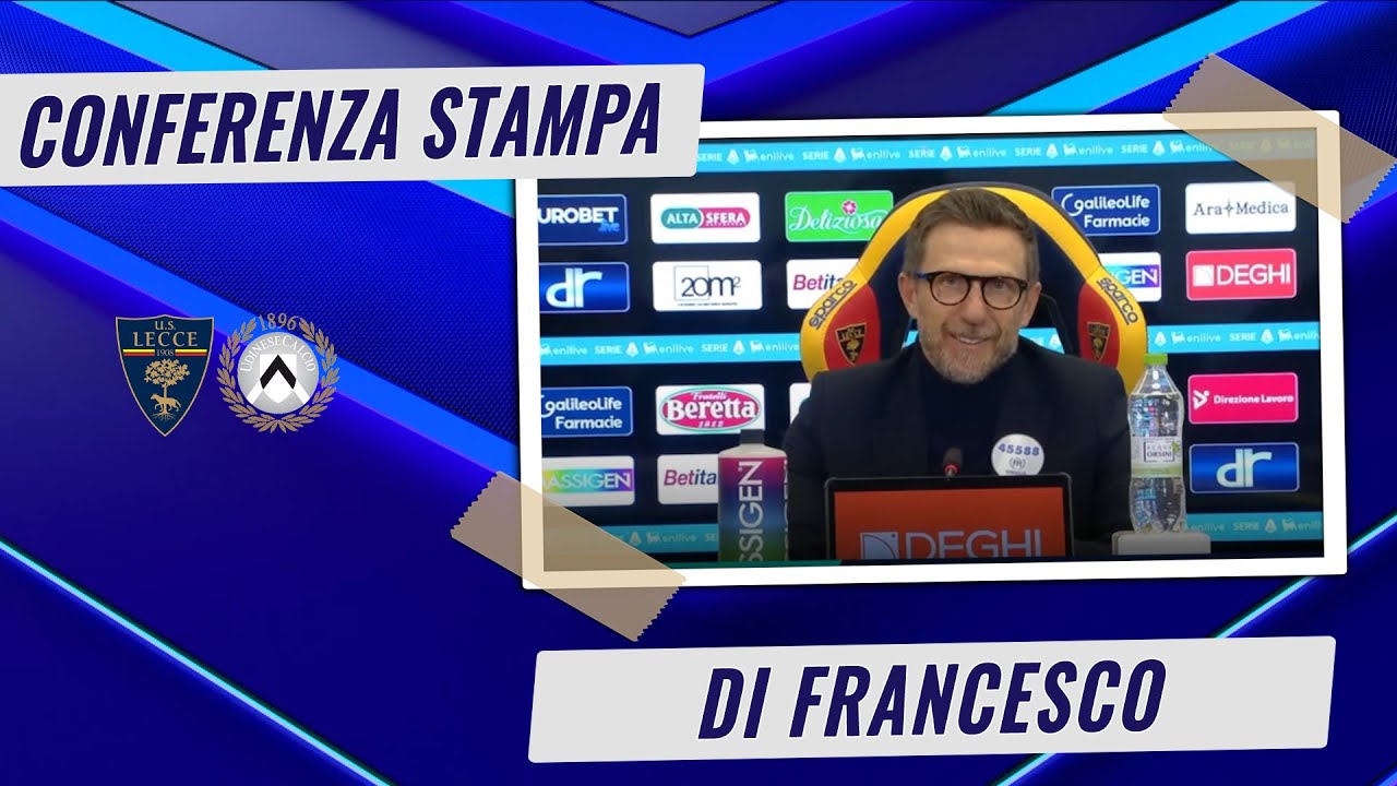 Conferenza stampa | Di Francesco dopo Lecce-Udinese 08/02/2026