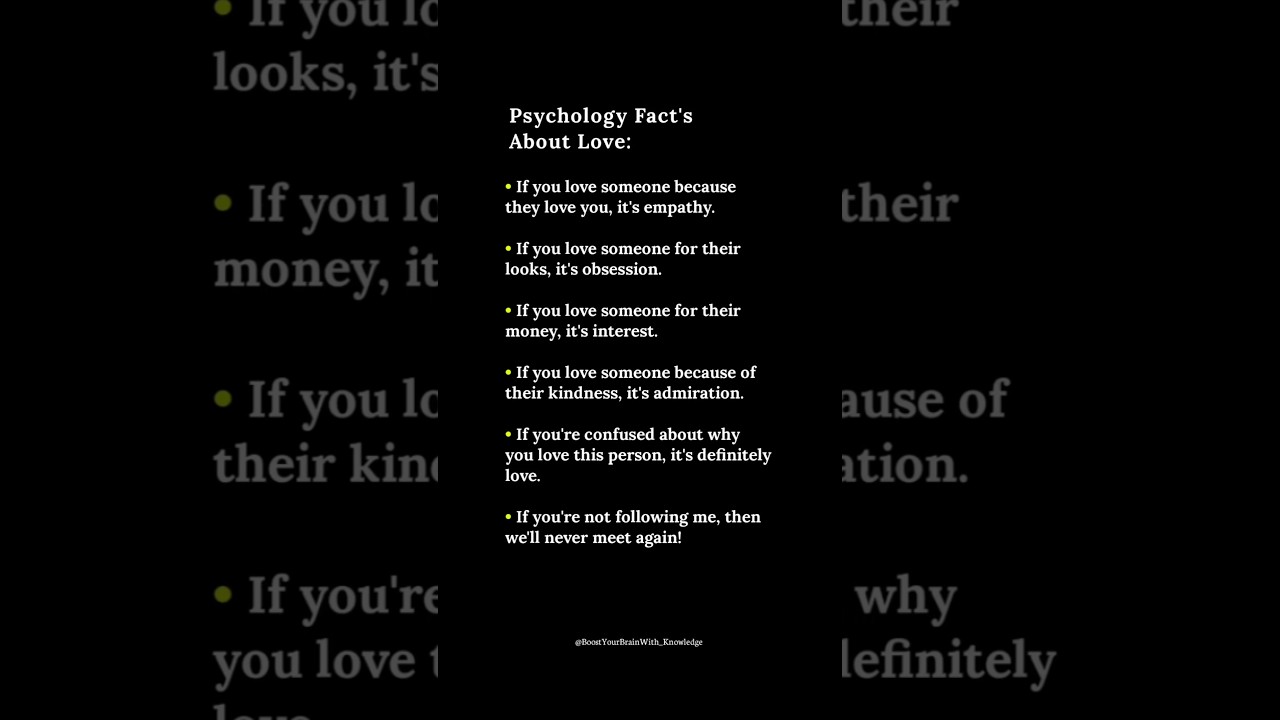 Psychology Fact's About Love #selfimprovement #selfdevelopment #growth #skills #love #psychology