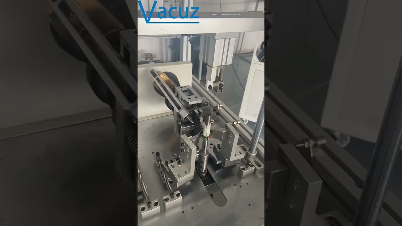 High Precision 2 Spindles Automatic FPV Drone Motor Outer Stator Coil Flying Fork Winding Machine