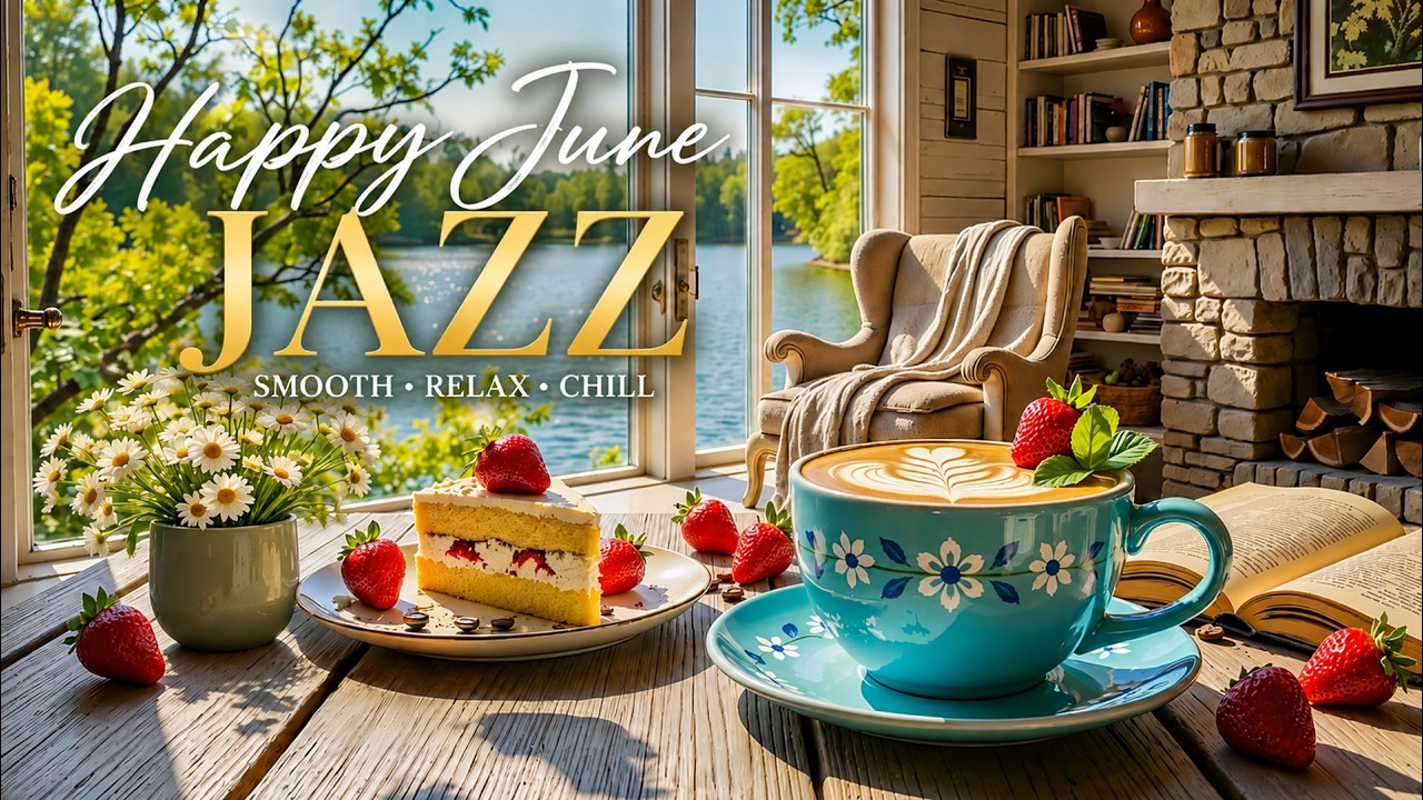 Calming June Jazz ☕ Serene Summer Coffee Shop with Soft Bossa Nova Music for Peaceful Morning