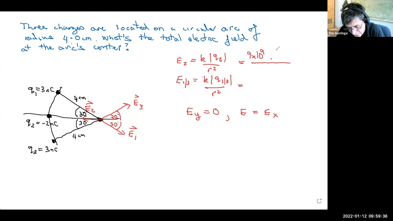 example -  electric fields and superposition principle