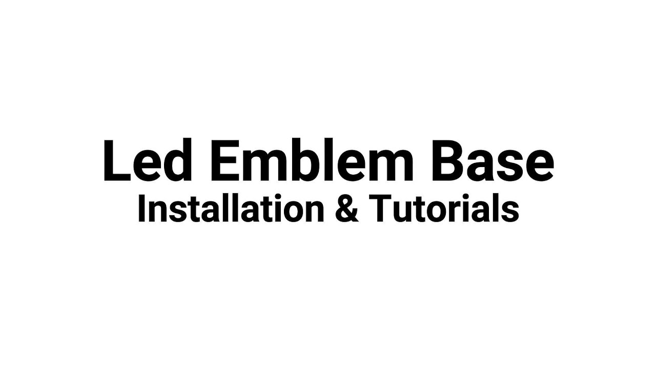 LED Emblem Base Installation Tutorial For Tesla Model3/Y/X/S