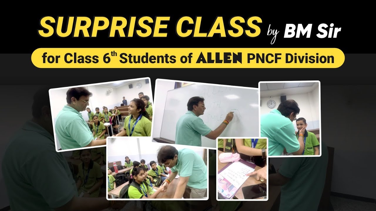 Surprise Class by BM Sir for Class 6th Students😍 at PNCF Division Kota 