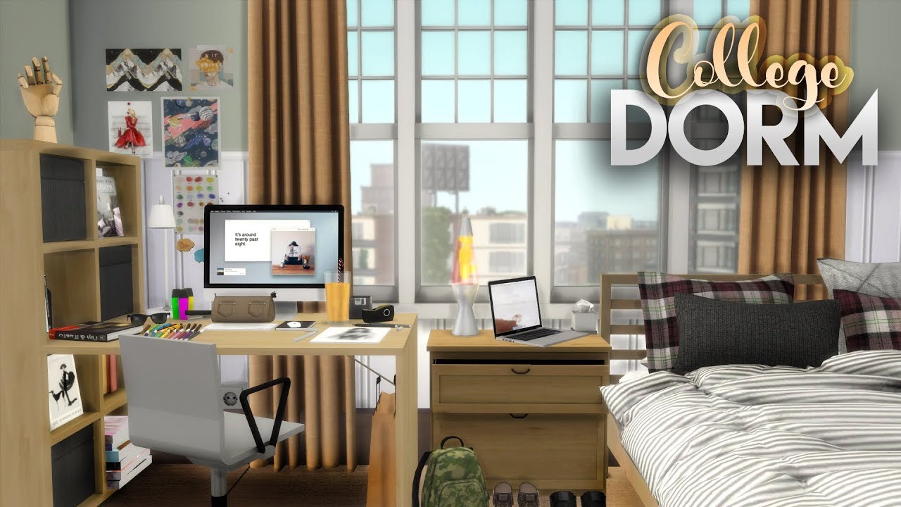 ART STUDENT'S DORM ROOM | The Sims 4 Speed Build