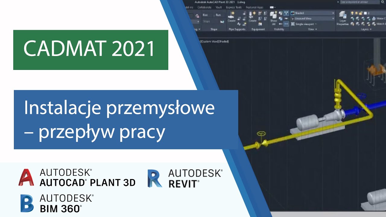 Instalacje przemysłowe – przepływ pracy | CADMAT 2021
