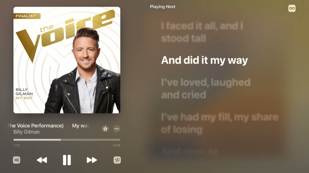 Billy Gilman - My Way (The Voice Performance) (Studio Version)