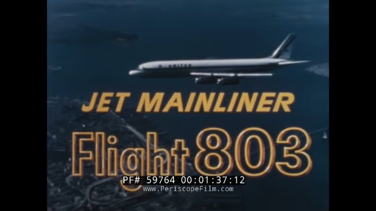 UNITED AIRLINES  DC-8 JET MAINLINER   INTRODUCTION TO JET AGE  FLIGHT 803  59764