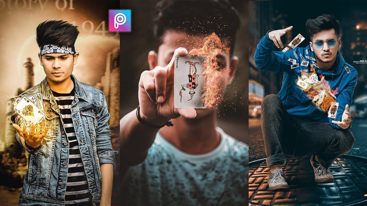 PicsArt Flying Fire Cards Photo Editing tutorial in picsart Step by Step in Hindi - Taukeer Editz