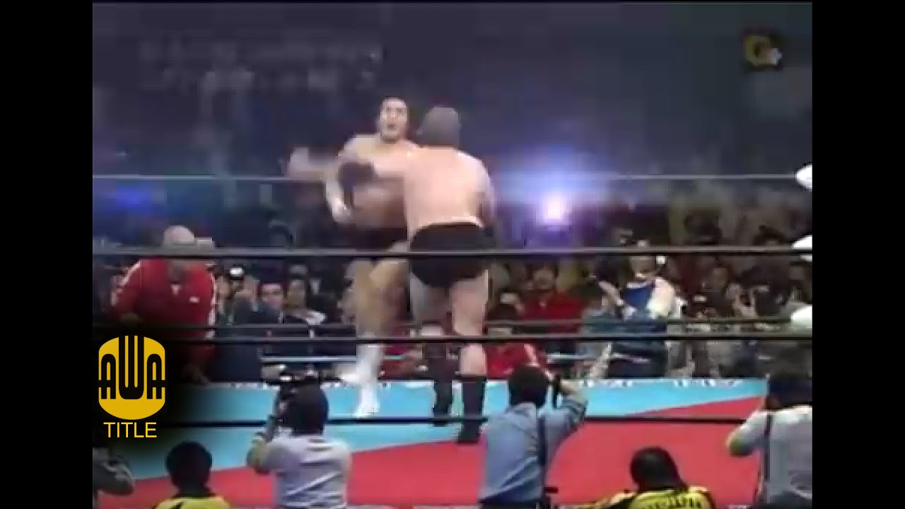 Stan Hansen vs Riki Choshu 1986 04 05 AWA PWF Title