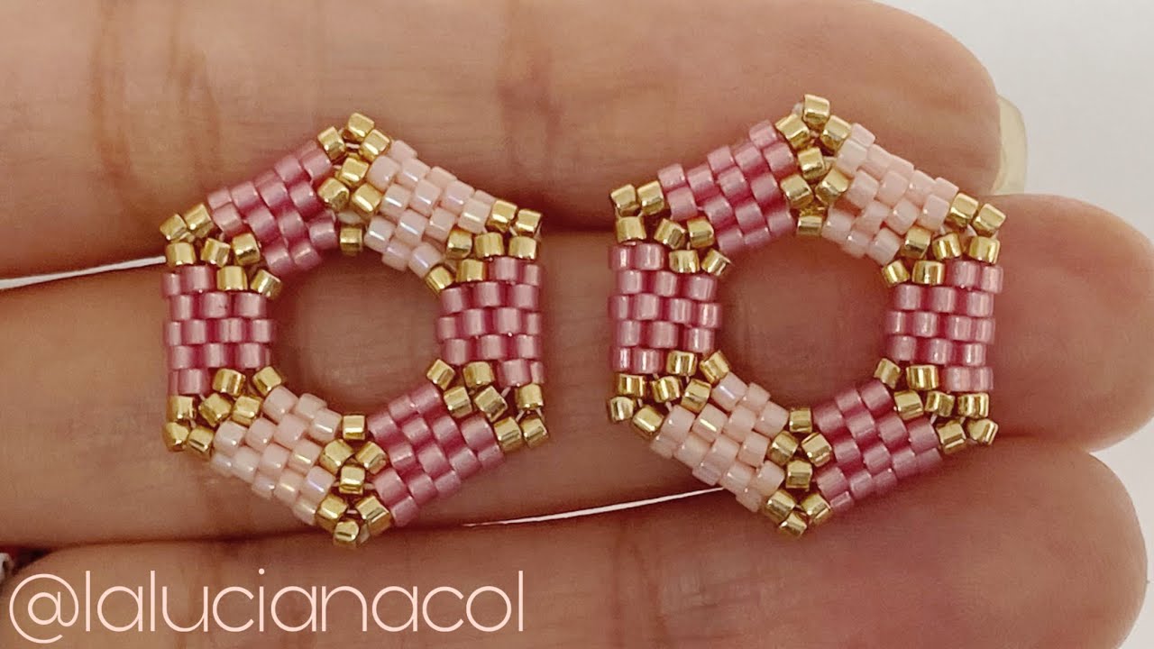 DIY Aretes hexagonales miyuki /Topos hexagonales miyuki fáciles