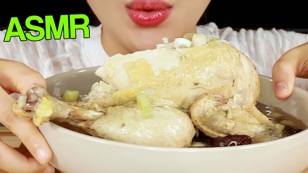 ASMR CHICKEN SOUP (SAVAGE EATING) BAEKSUK EATING SOUNDS (NO TALKING) MUKBANG