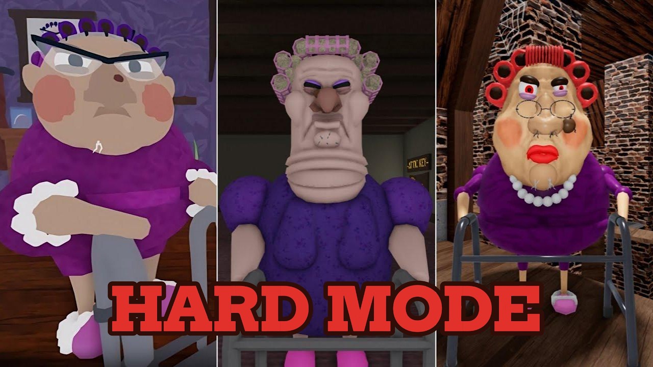ESCAPE GRANDMA'S HOUSE, GRUMPY GRAN, ESCAPE EVIL GRANDMA ROBLOX OBBY! HARD MODE! Roblox Gameplay