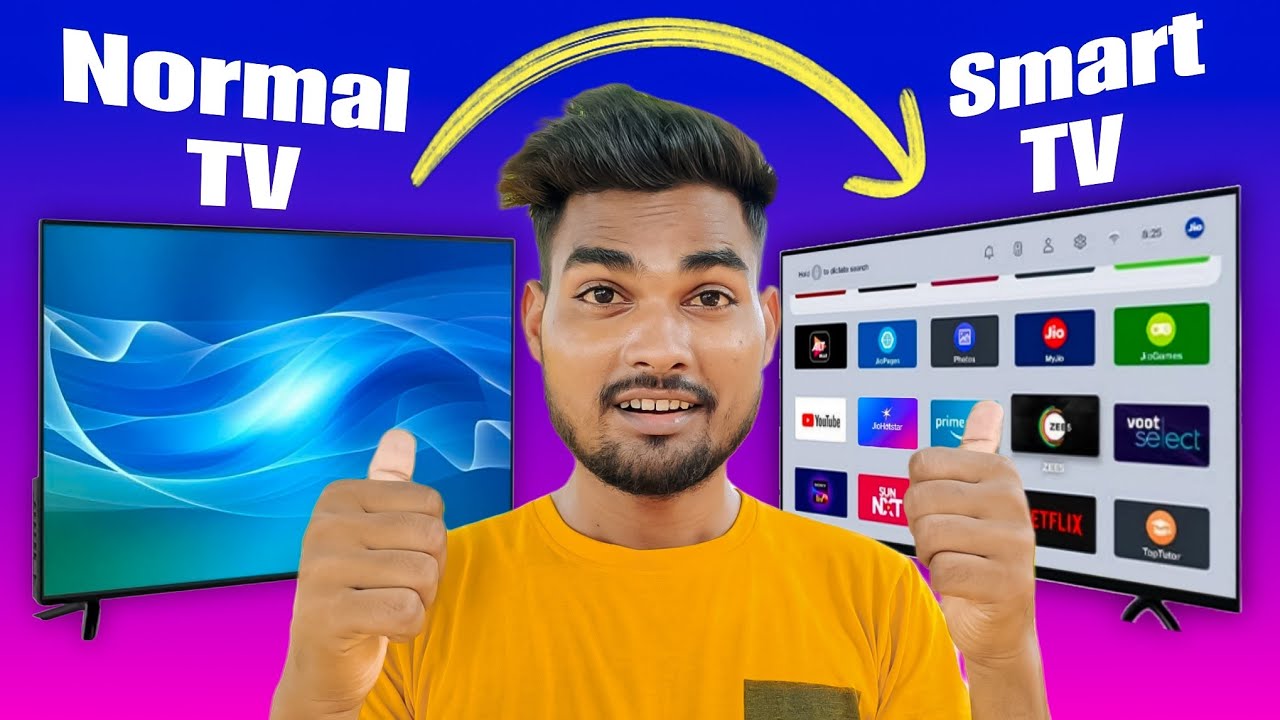 Convert Normal TV to Smart TV [Android TV] - Jio Airfiber Set Top Box !!