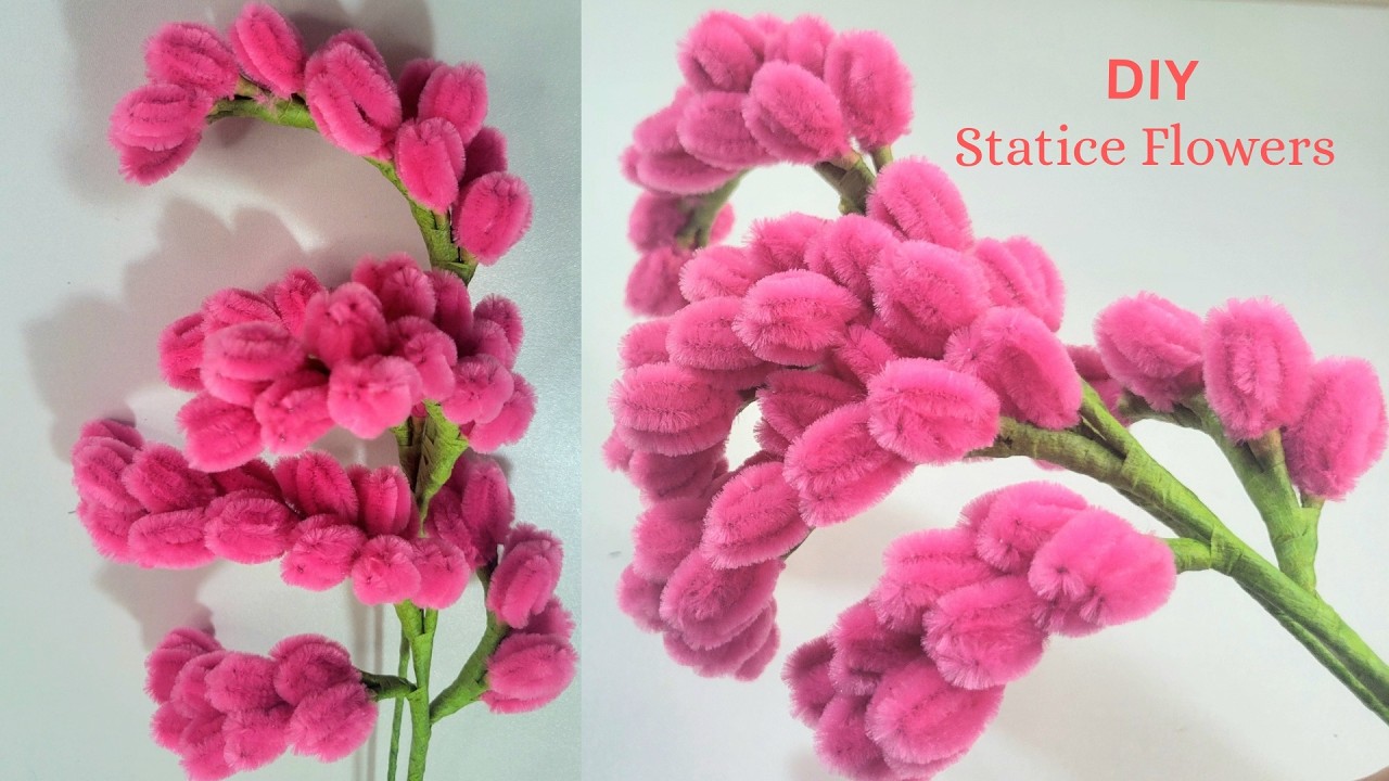 DIY Statice Flowers 🌸 | Easy Pipe Cleaner Flower Tutorial | Handmade Flowers