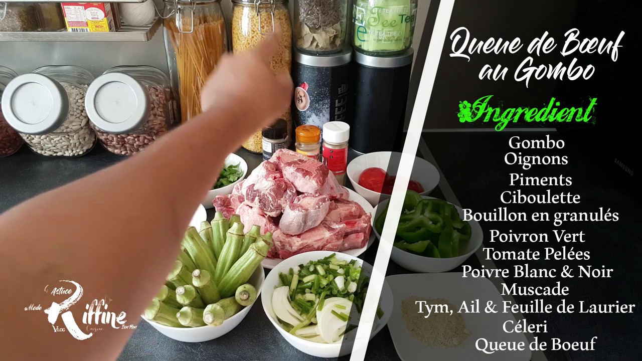 Recette  de Queue de Bœuf au Gombo