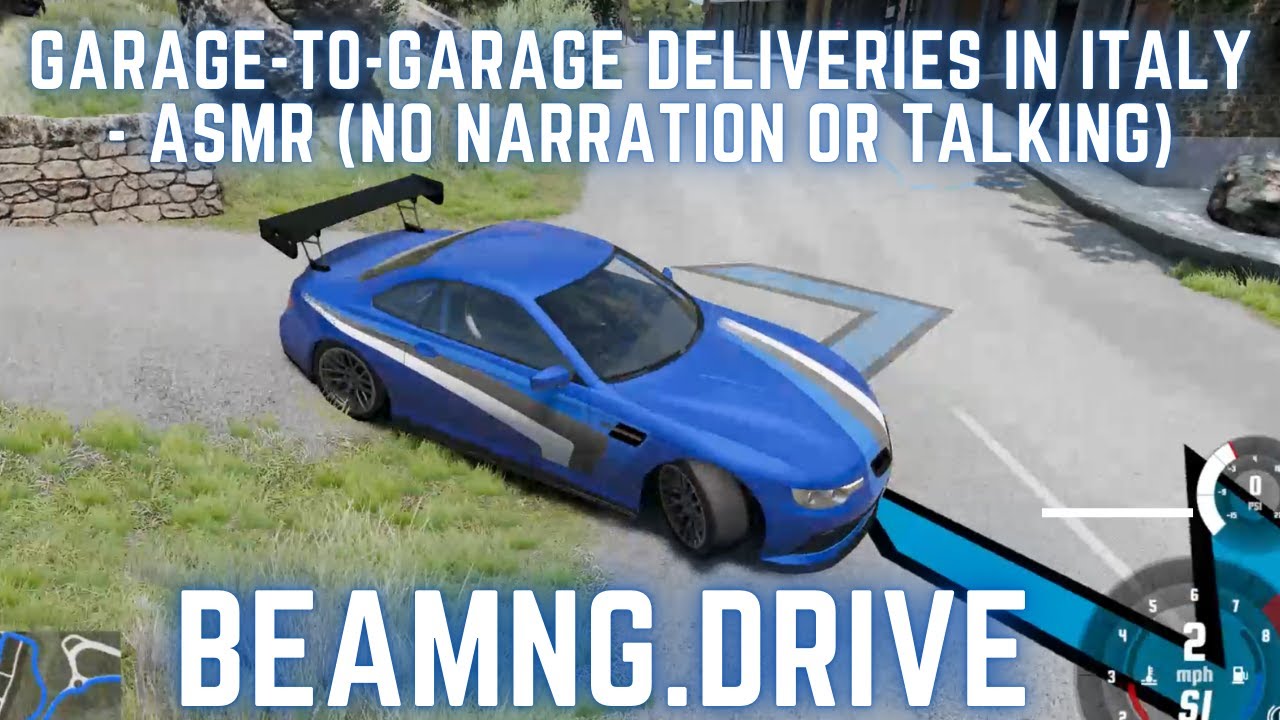 BeamNG.drive Garage-to-Garage Deliveries in Italy - ASMR (no narration or talking)