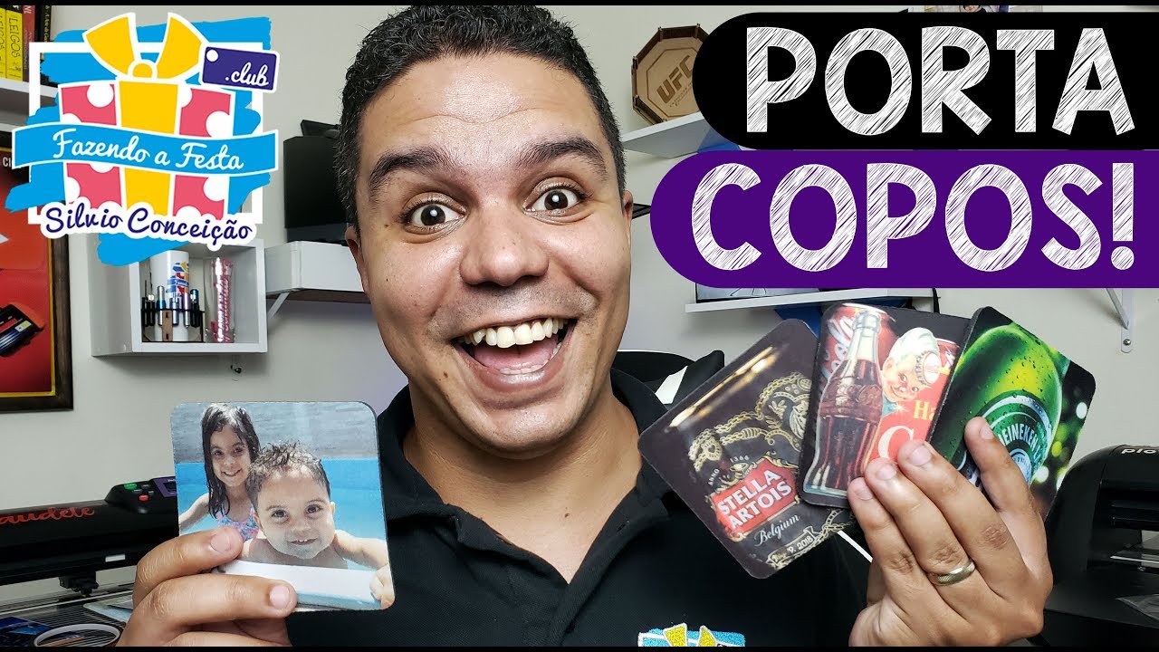 Como fazer Sublimação em Porta Copos ou Bolacha de Chopp - Neoprene