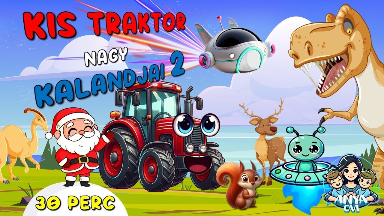 Kis traktor NAGY kalandjai 2. V&aacute;logat&aacute;s #mese #&aacute;llatok #traktor  #dinoszaurusz #kar&aacute;csony #bolyg&oacute;k