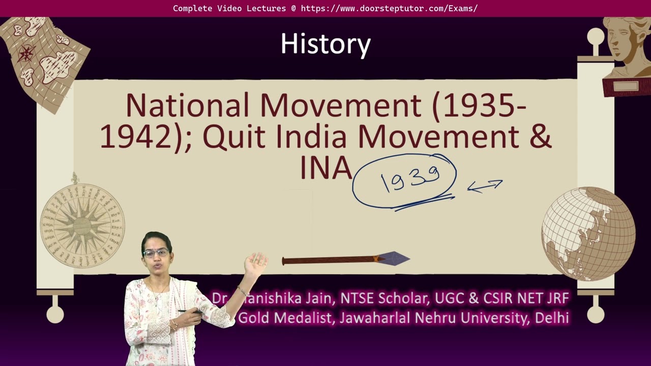National Movement (1935-1942) Quit India Movement & Indian National Army ICSE Class 10 History #icse