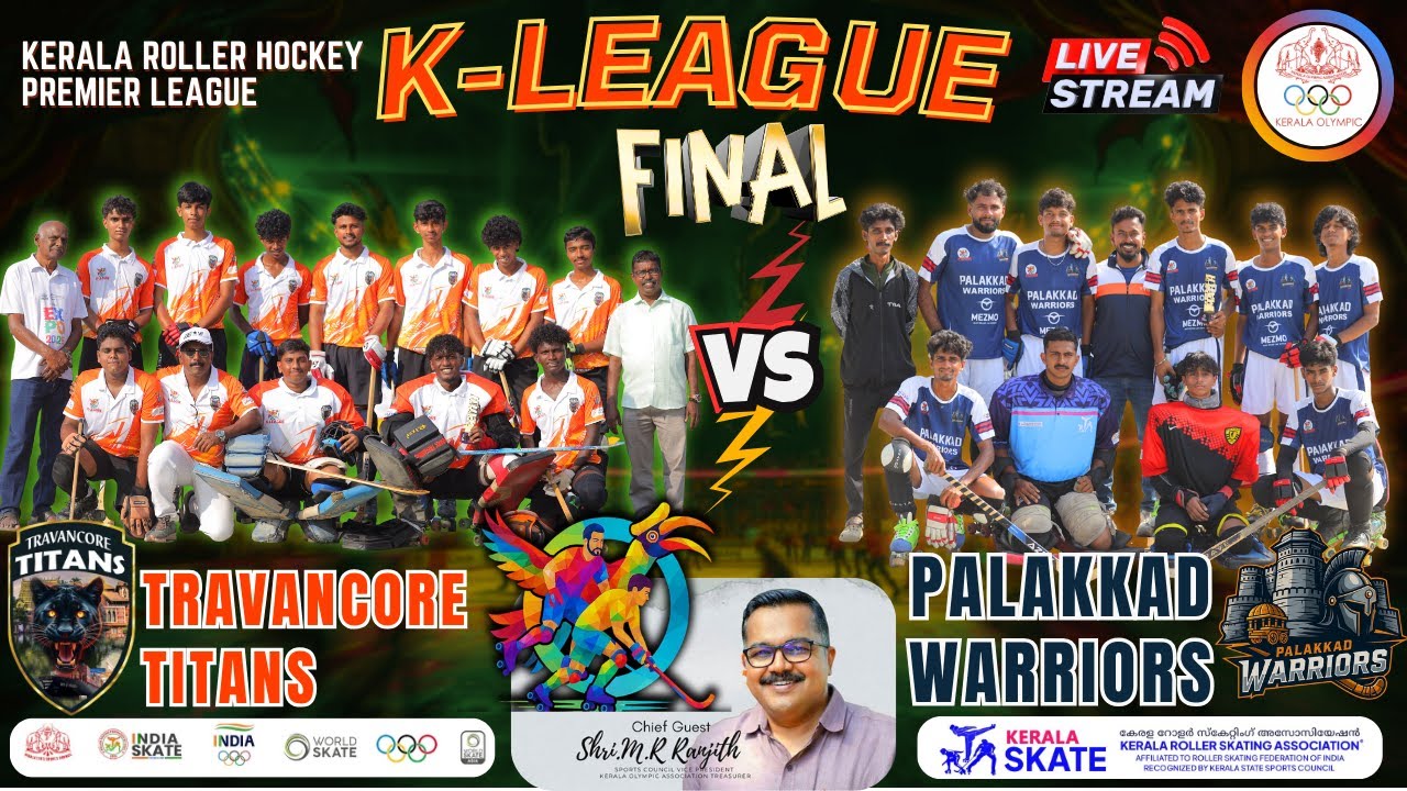 LIVE: K-LEAGUE FINAL | TRAVANCORE TITANS VS PALAKKAD WARRIORS | KERALA ROLLER HOCKEY PREMIER LEAGUE